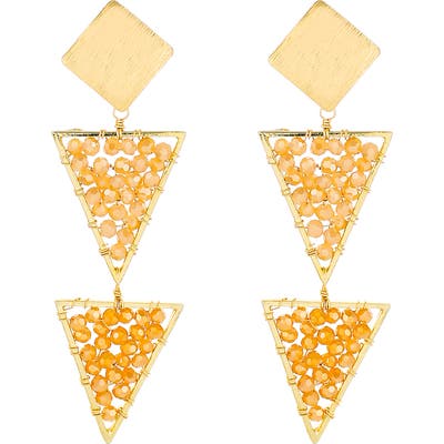 Panacea Linear Triangle Drop Earrings