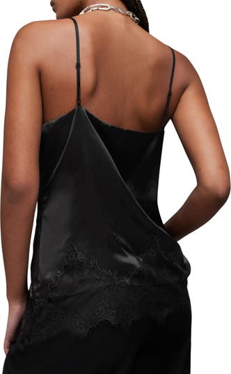 Lace Inset Satin Camisole