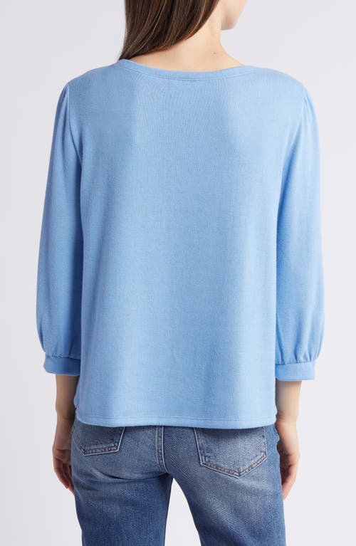 Shop Caslonr Caslon(r) Cozy Knit Top In Blue Lake