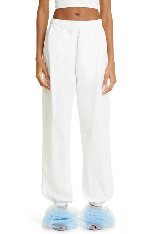 Puff Logo Track Pants in 100 White