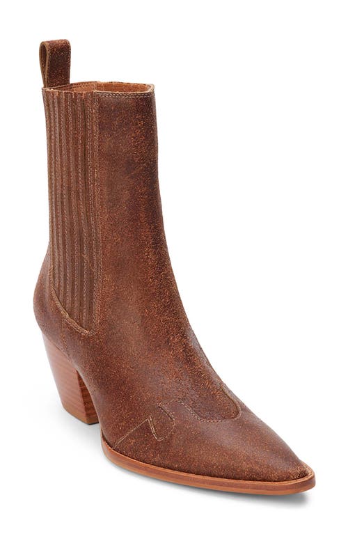 Collins Western Boot in Rustic Brown