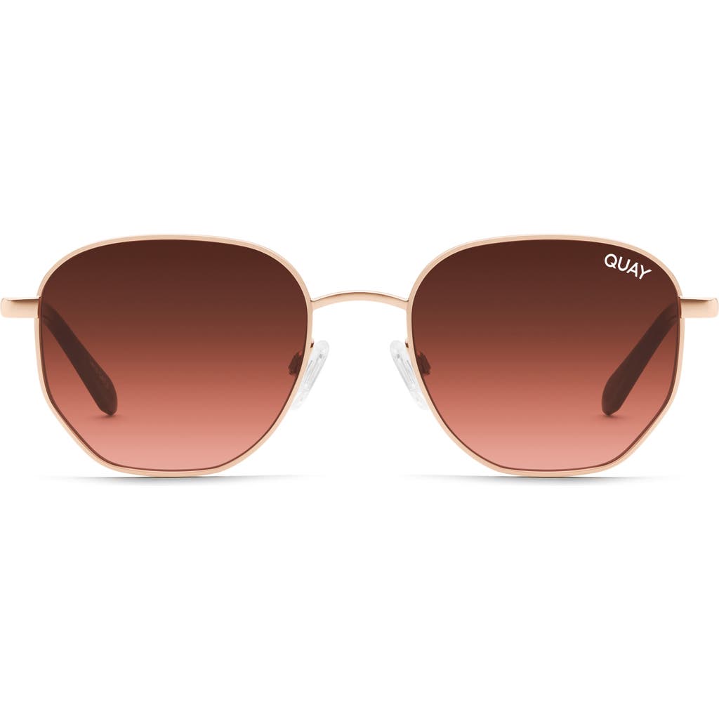 Quay Australia Big Time 54mm Gradient Round Sunglasses In Pink