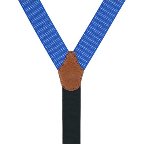 Trafalgar Big And Tall Napier Elastic Convertible Suspenders In Blue