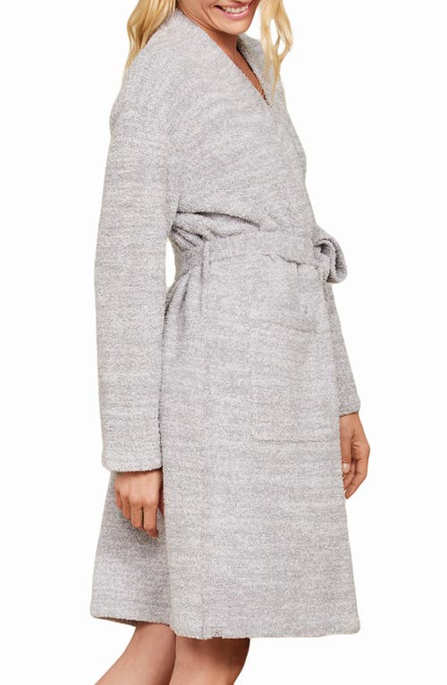 Shop Barefoot Dreams Cozychic® Short Robe In Heather Dove Gray/almond