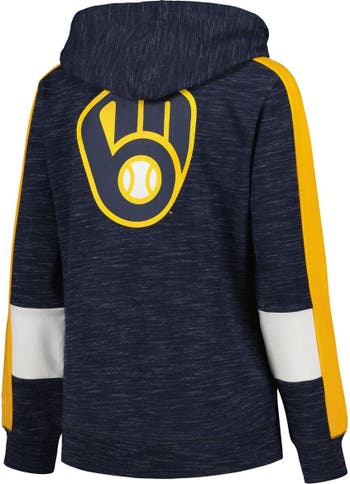 New Era Women's Milwaukee Brewers Navy Hoodie