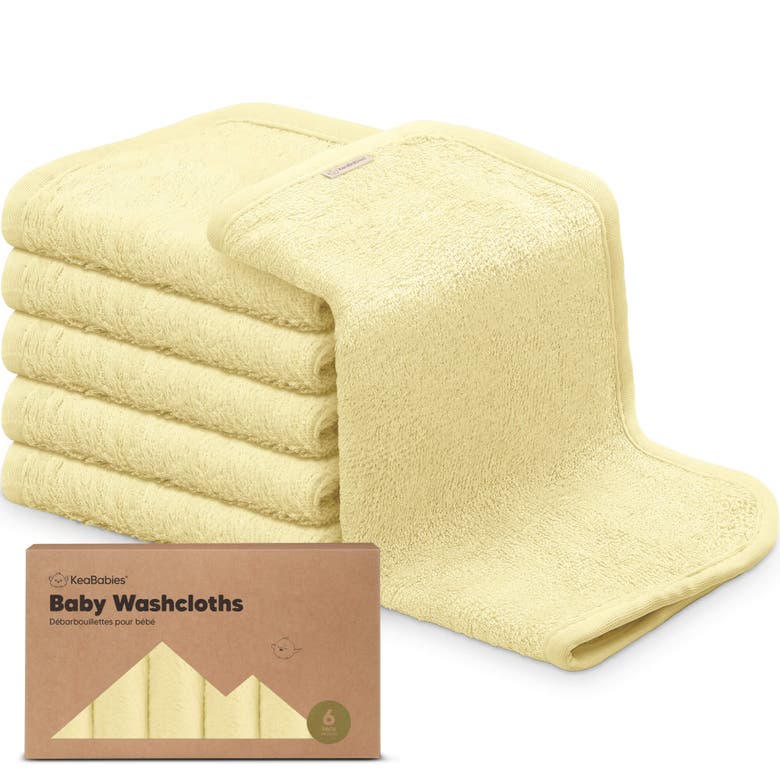 Shop Keababies Deluxe Baby Washcloths In Sunshine