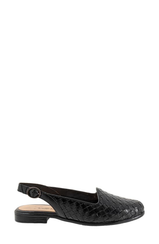 Shop Trotters Lea Slingback Flat In Black