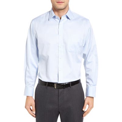 Nordstrom Mens Shop Smartcare(TM) Traditional Fit Stripe Dress Shirt, 33 - Blue