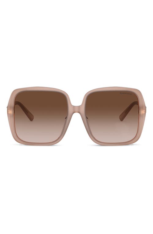 Tiffany & Co. 58mm Gradient Square Sunglasses in Opal Pink at Nordstrom