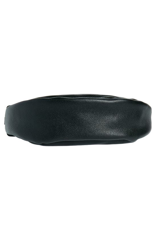 Shop Mansur Gavriel Moon Calfskin Leather Crossbody Bag In Black