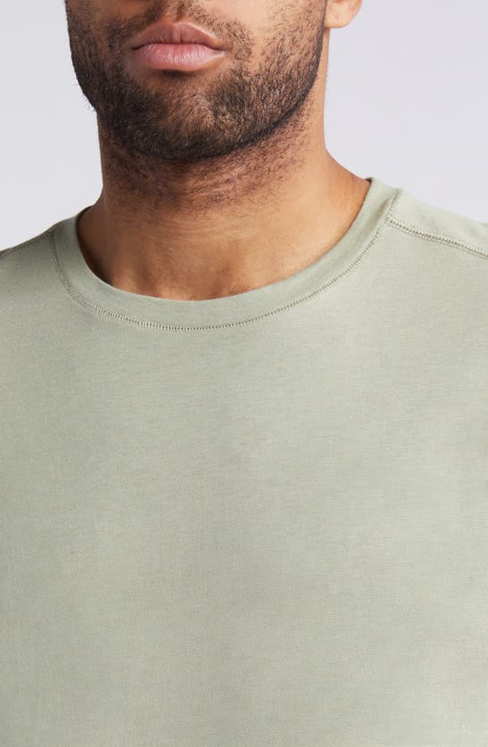 Shop Nordstrom Cotton & Tencel® Modal Crewneck T-shirt In Green Clay