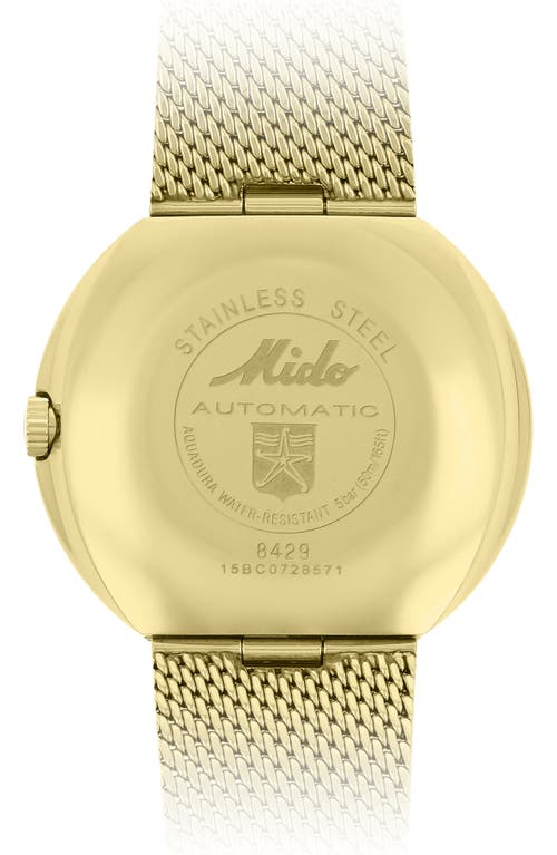 MIDO MIDO COMMANDER AUTOMATIC MESH STRAP WATCH, 37MM 