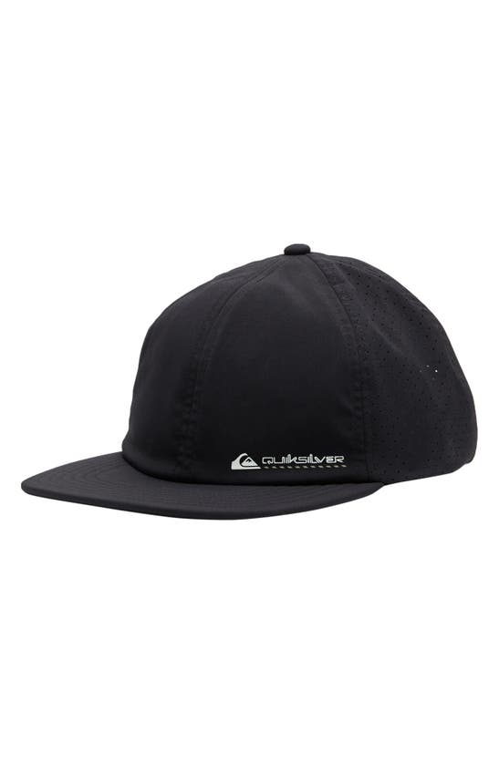 Shop Quiksilver St Comp Perforated Performance Baseball Cap In Black