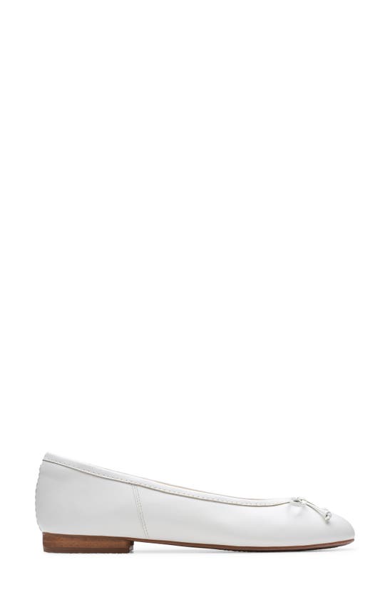 Shop Clarks Fawna Lily Ballet Flat In White Leather