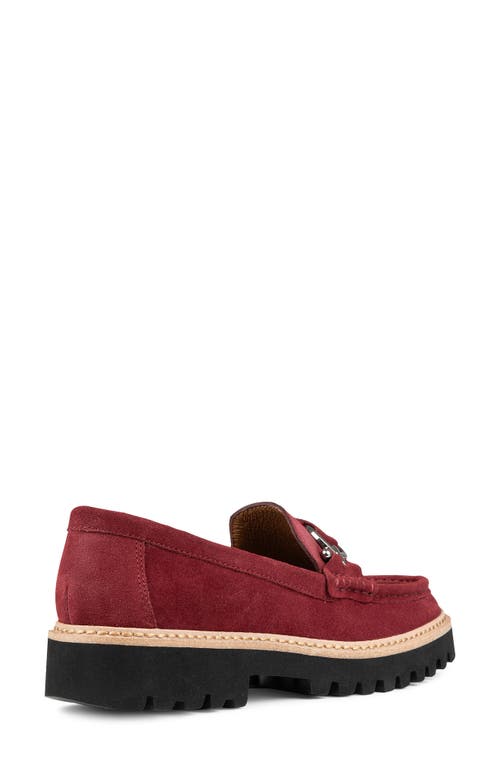 Shop Donald Pliner Helioci Moc Toe Loafer In Cranberry