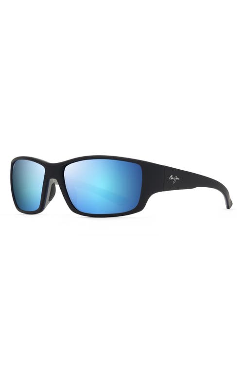 Maui Jim Local Kine 61mm Polarized Sunglasses In Black/sea Blue/grey
