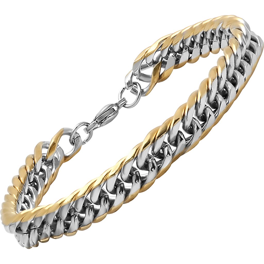 Shop Hmy Jewelry Two-tone Chain Bracelet In Silver/gold