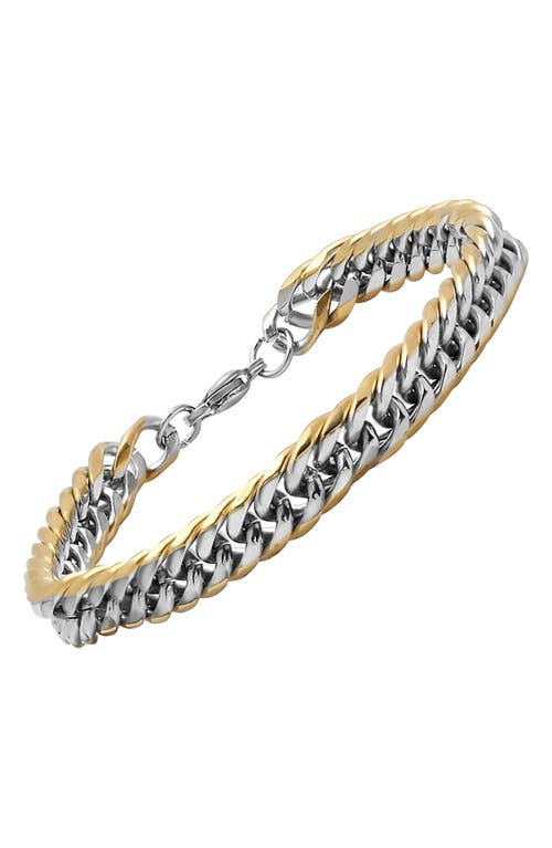 Shop Hmy Jewelry Two-tone Chain Bracelet In Silver/gold