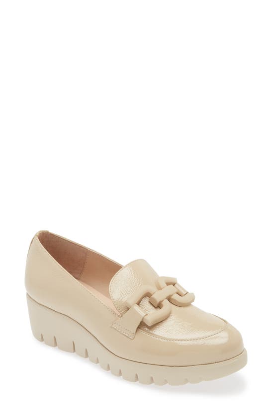 Shop Wonders San Marino Platform Loafer In Lack Natural