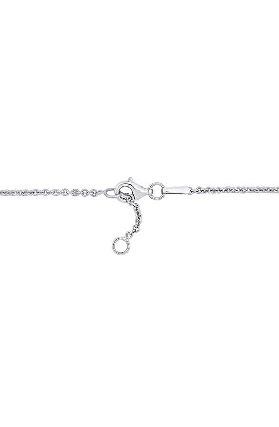 Delmar Heart & Key Charm Pendant Necklace In Silver