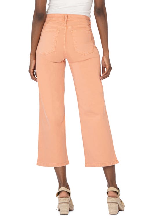 Kut From The Kloth High Waist Crop Wide Leg Jeans In Cantaloupe