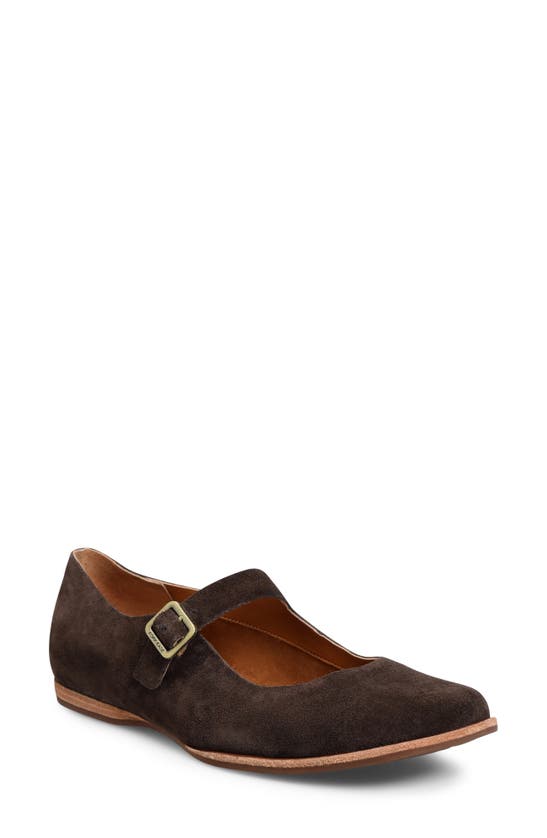 Kork-ease Prato Suede Mary Jane Flat In Dark Brown