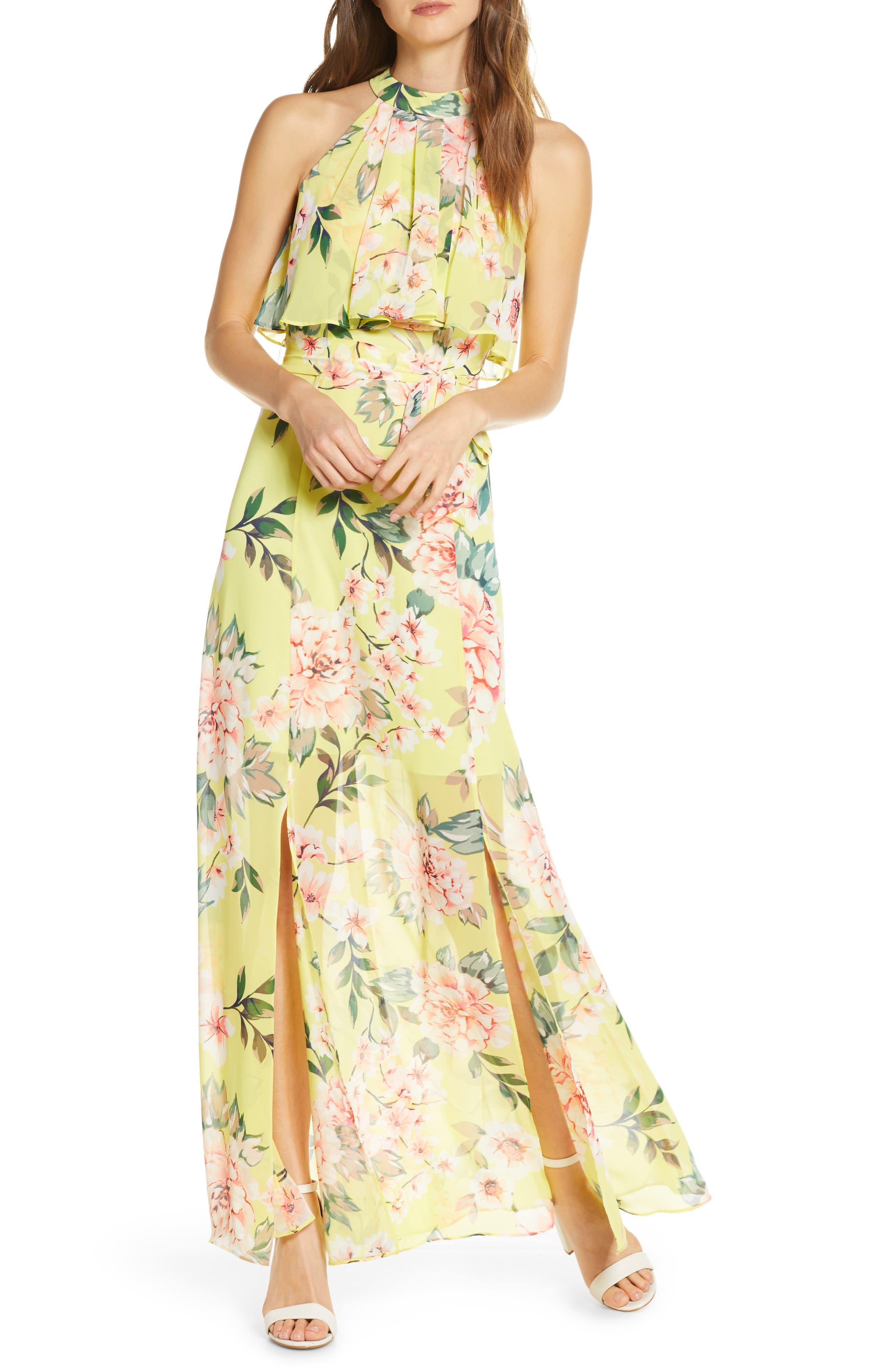 eliza j chiffon maxi dress