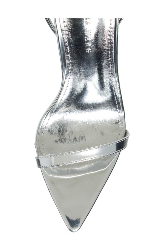 Shop Azalea Wang Shawna Ankle Tie Sandal In Silver