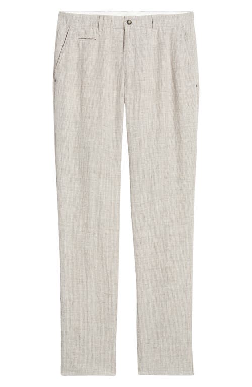 Shop Brax Fabio Deluxe Modern Fit Flat Front Linen Pants In Travel