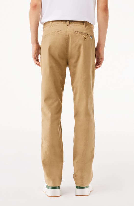 Shop Lacoste Slim Fit Stretch Cotton Chinos In Cb8 Lion