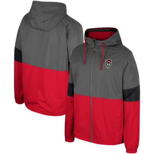 COLOSSEUM Men's Colosseum Charcoal NC State Wolfpack Miles Full-Zip Hoodie Jacket