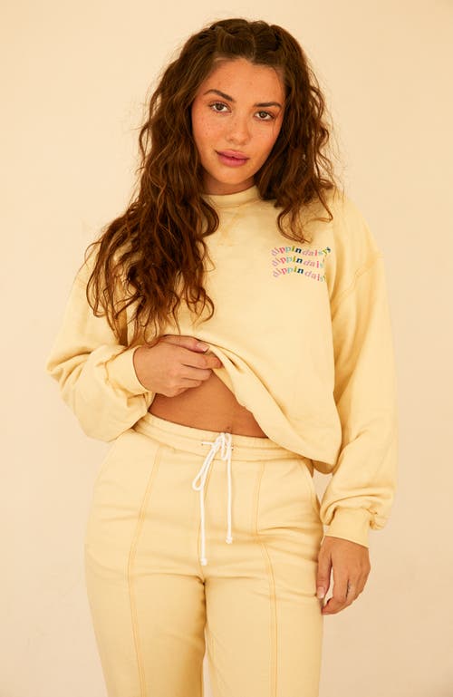 Dippin Daisys Dd Wave Long Sleeve Crewneck In Vanilla