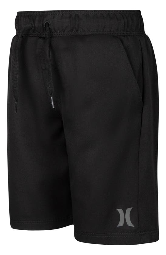 Shop Hurley Kids' Hybrid Pull-on Shorts In Black