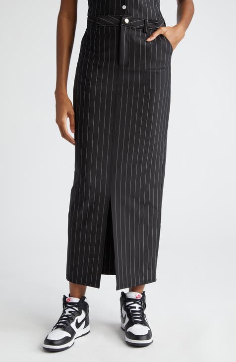 Pinstripe Maxi Skirt