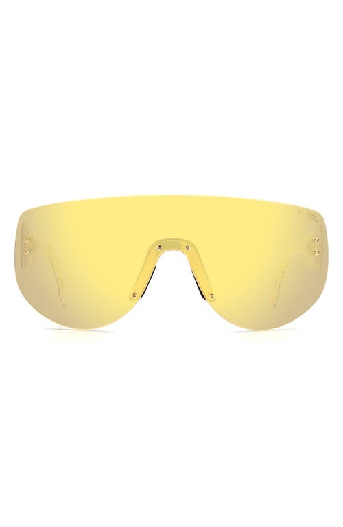 Carrera Eyewear 99mm Shield Sunglasses in Yellow Black /Gold