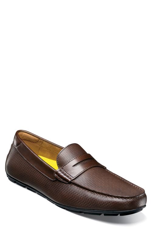 Motor Moc Toe Penny Driving Loafer in Brown