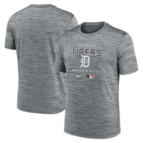 Men's Nike Navy Detroit Tigers Authentic Collection Pregame Raglan Performance V-Neck T-Shirt