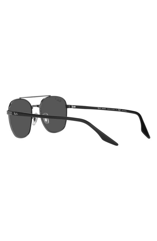 Shop Ray Ban Ray-ban 55mm Polarized Square Sunglasses In Gunmetal