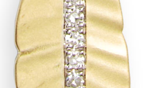 Meira T Leaf & Diamond Charm Necklace In Two Toned Yellow Gold