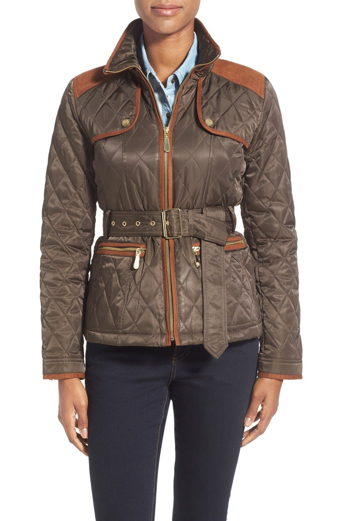 vince camuto belted jacket