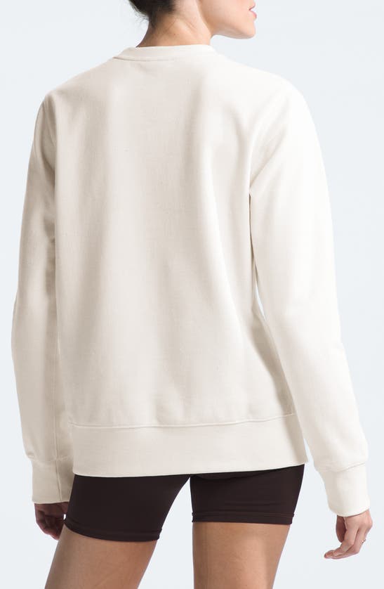 Shop The North Face Heritage Patch Crewneck Sweatshirt In White Dune