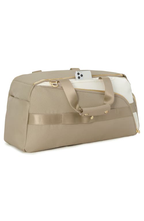 Shop Tumi Golf Duffle Bag In Off White/tan