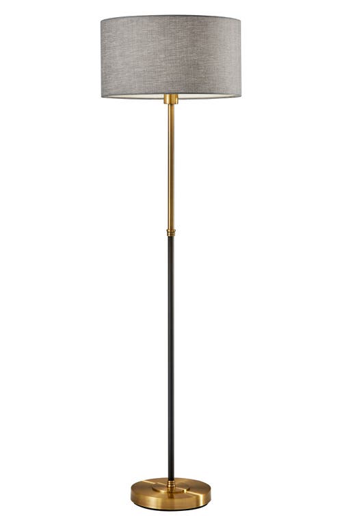 ADESSO LIGHTING Bergen Floor Lamp in Black /Antique Brass at Nordstrom