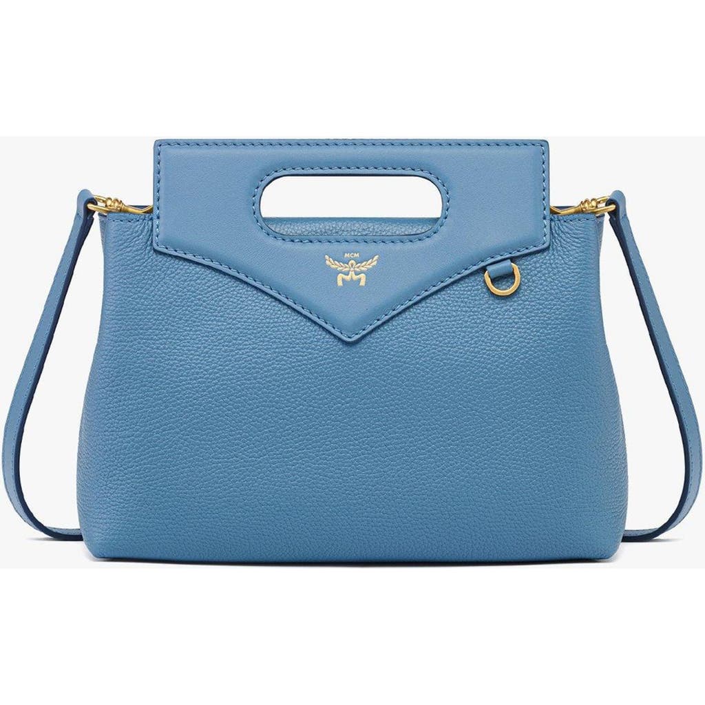 Mcm Soft Diamond Tote In Blue Heaven