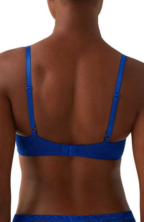 Shop B.tempt'd By Wacoal Ciao Bella Plunge Neck Lace T-shirt Bra In Surf Blue