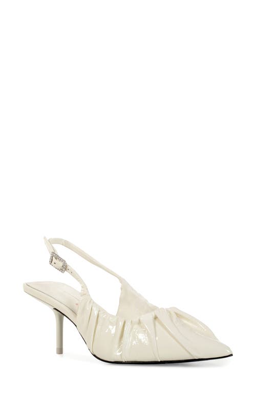 Piaz Slingback Pointed Toe Pump in Coconut Patent Leather