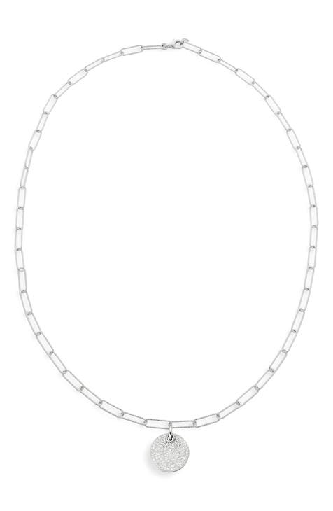 Ava Diamond Disc Pendant Necklace