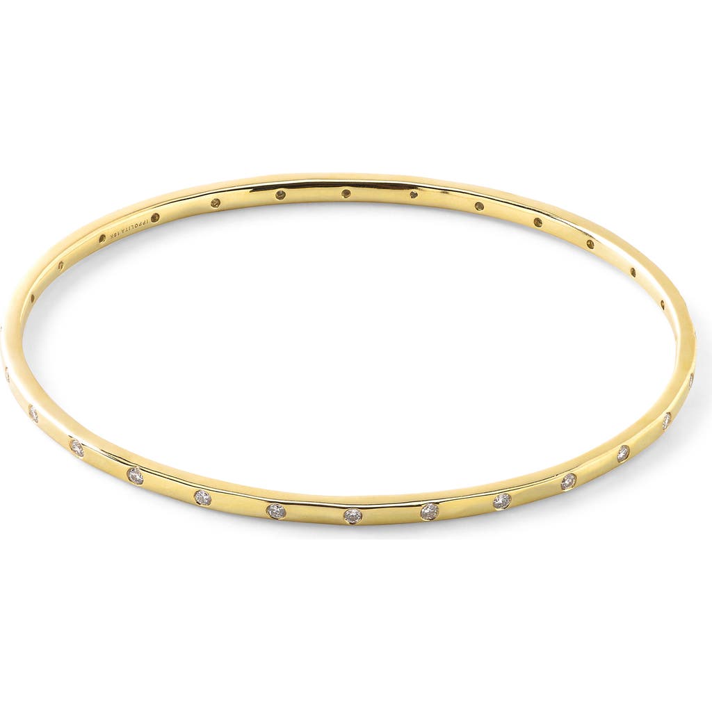 Ippolita Thin Diamond Bangle In Gold/diamond