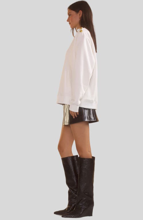 CYNTHIA ROWLEY CYNTHIA ROWLEY SHOULDER BUTTONS SWEATSHIRT 