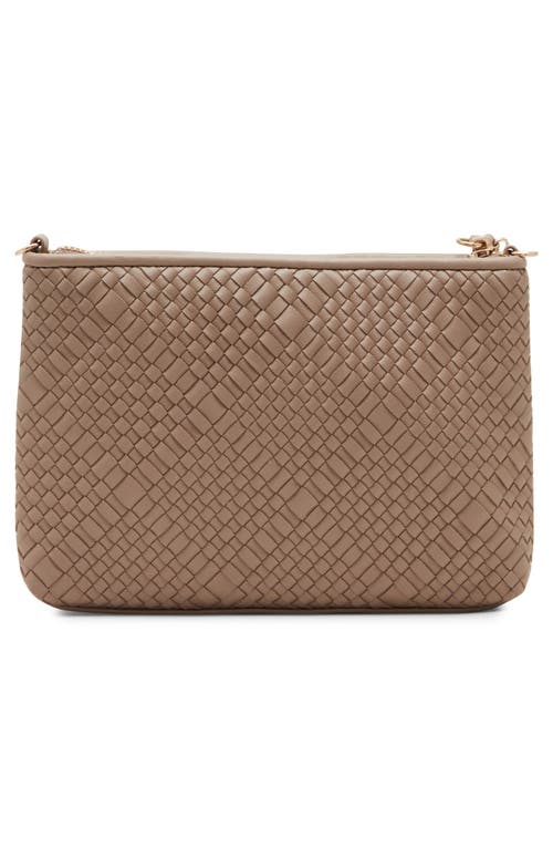 Anne Klein Grid Woven Crossbody In Truffle